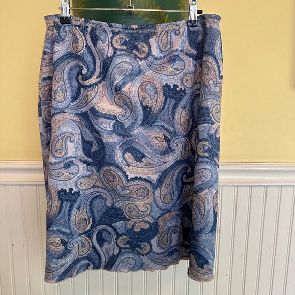 Vintage Y2K Sweet Lily Reversible Paisley Print Skirt Lettuce hem - Picture 1 of 5